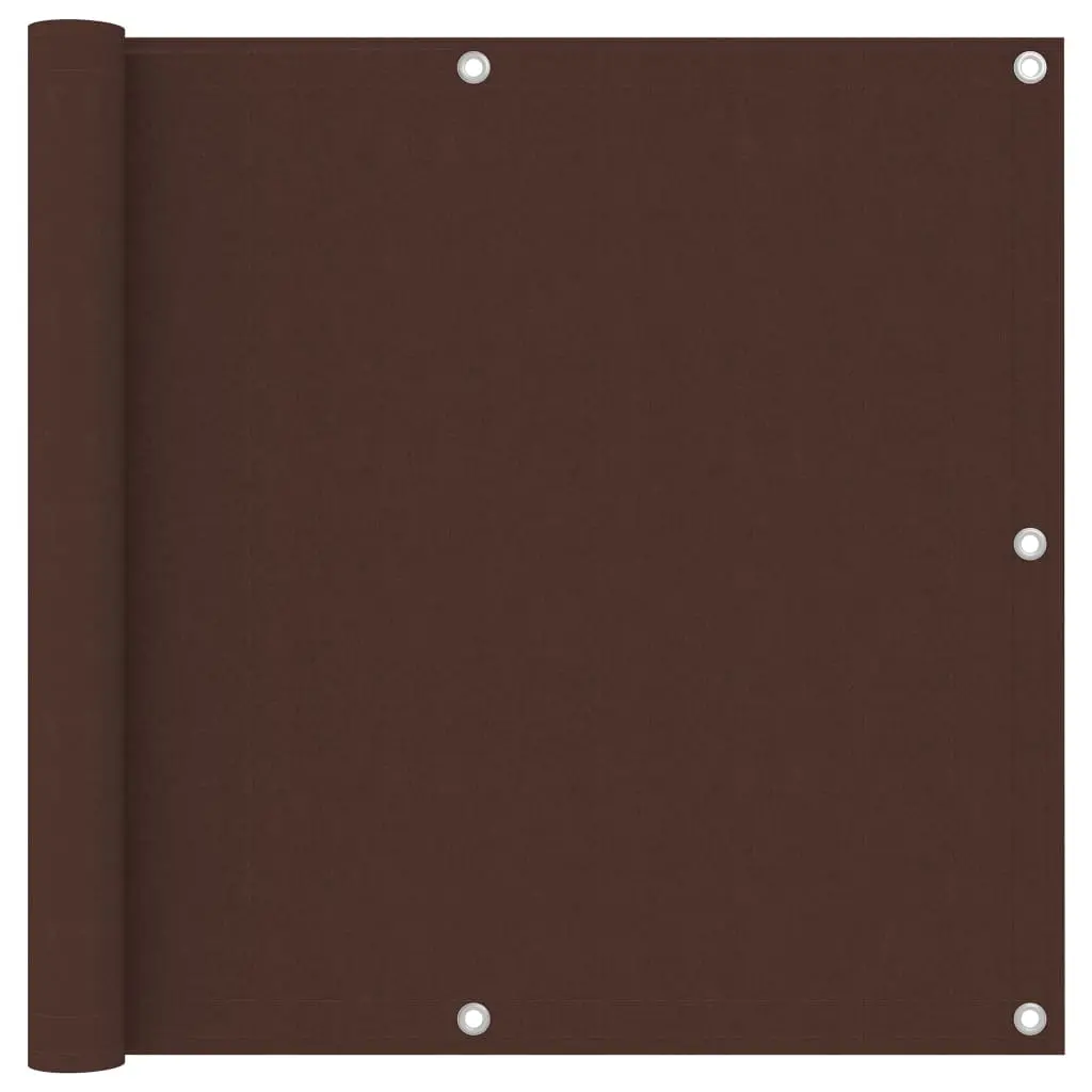 vidaXL Balkongskjerm brun 90x500 cm oxfordstoff
