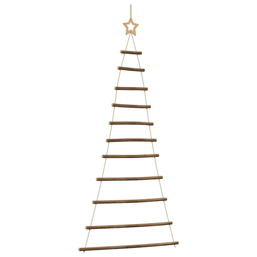 vidaXL Hengende juletre med toppstjerne 74x150 cm naturlig gren
