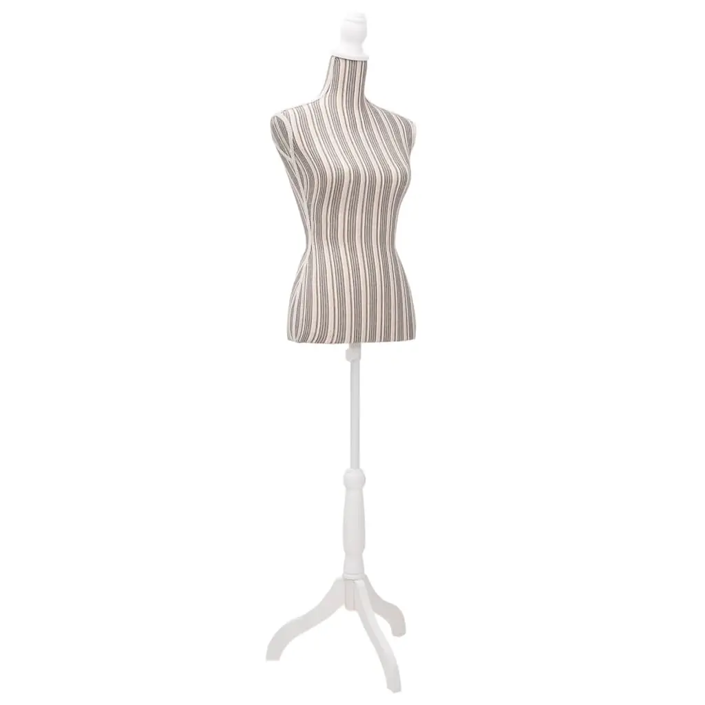vidaXL Skredderbyste dame lin med striper