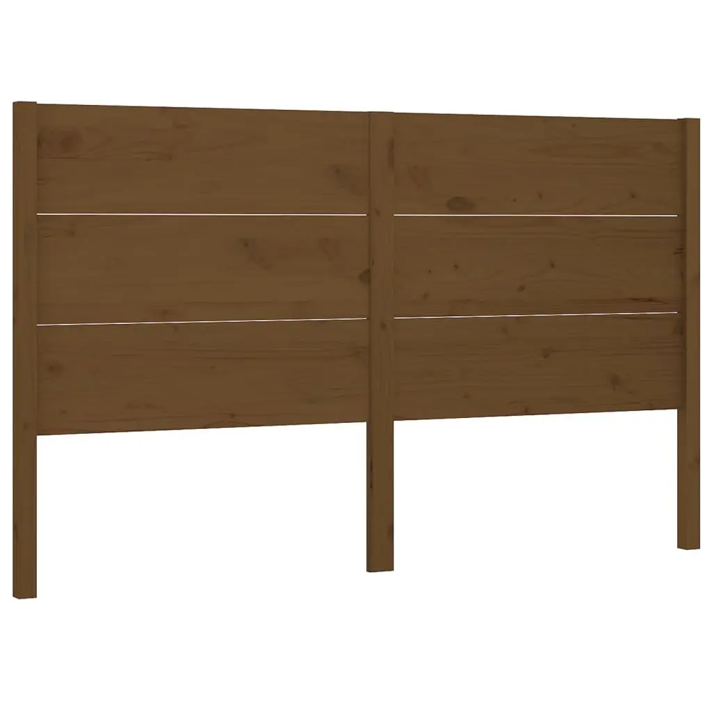 vidaXL Sengegavl honningbrun 126x4x100 cm heltre furu