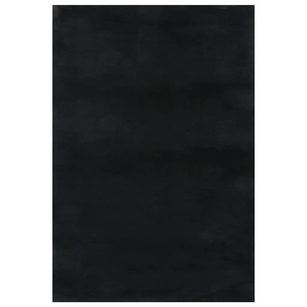 vidaXL Vaskbart teppe mykt kort lugg 160x230 cm sklisikkert svart
