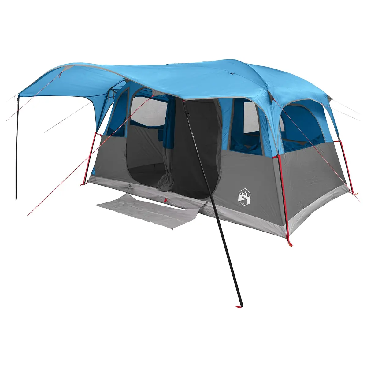 vidaXL Tunneltelt med tak Blå 427 x 305 x 205 cm Polyester og stål