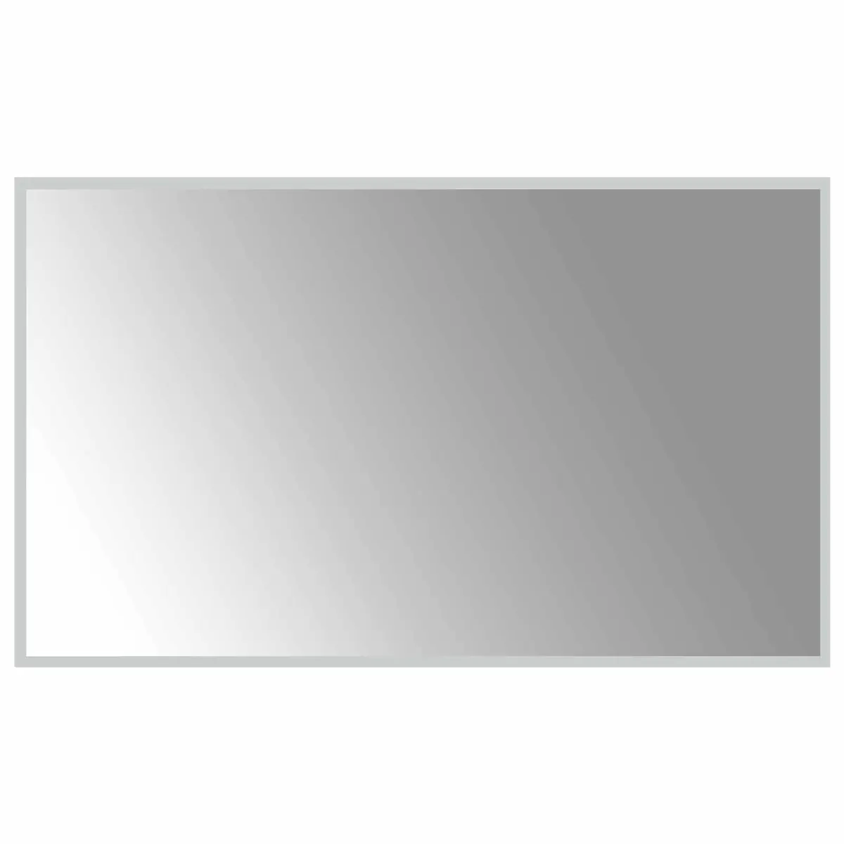 vidaXL LED Badevindu med speil Gjennomsiktig 100 x 60 cm herdet glass