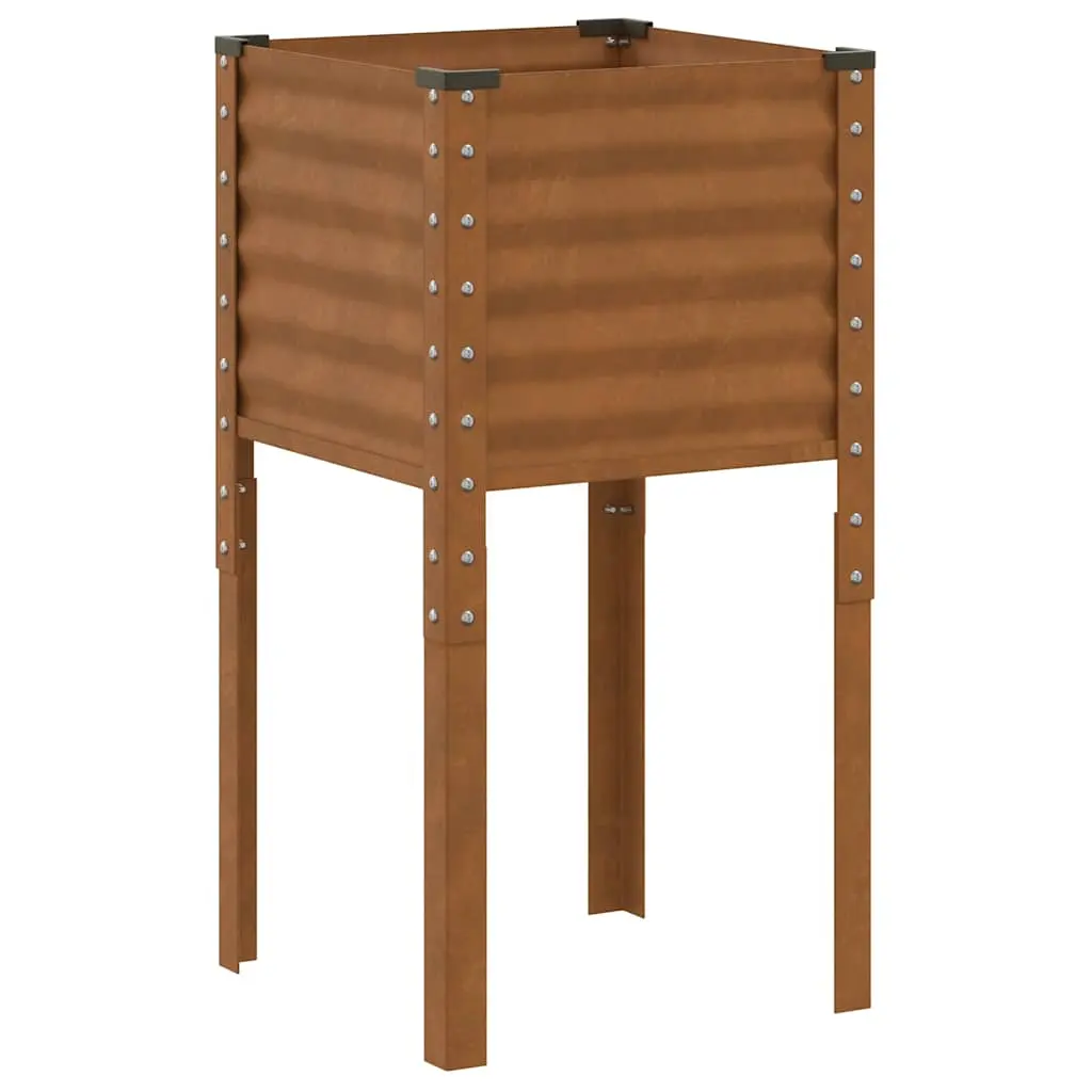 vidaXL Hageblomsterpotte Rusten 45 x 45 x 88 cm Galvanisert Stål