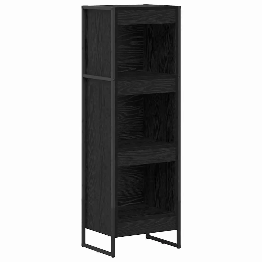 vidaXL Bokskap 40 x 30 x 121 cm Konstruert tre Svart Eik