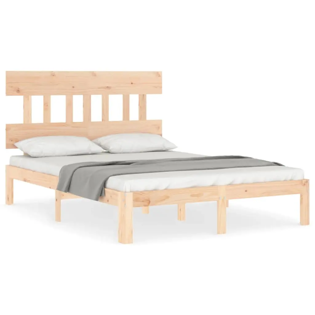 vidaXL Sengeramme med hodegavl small double heltre