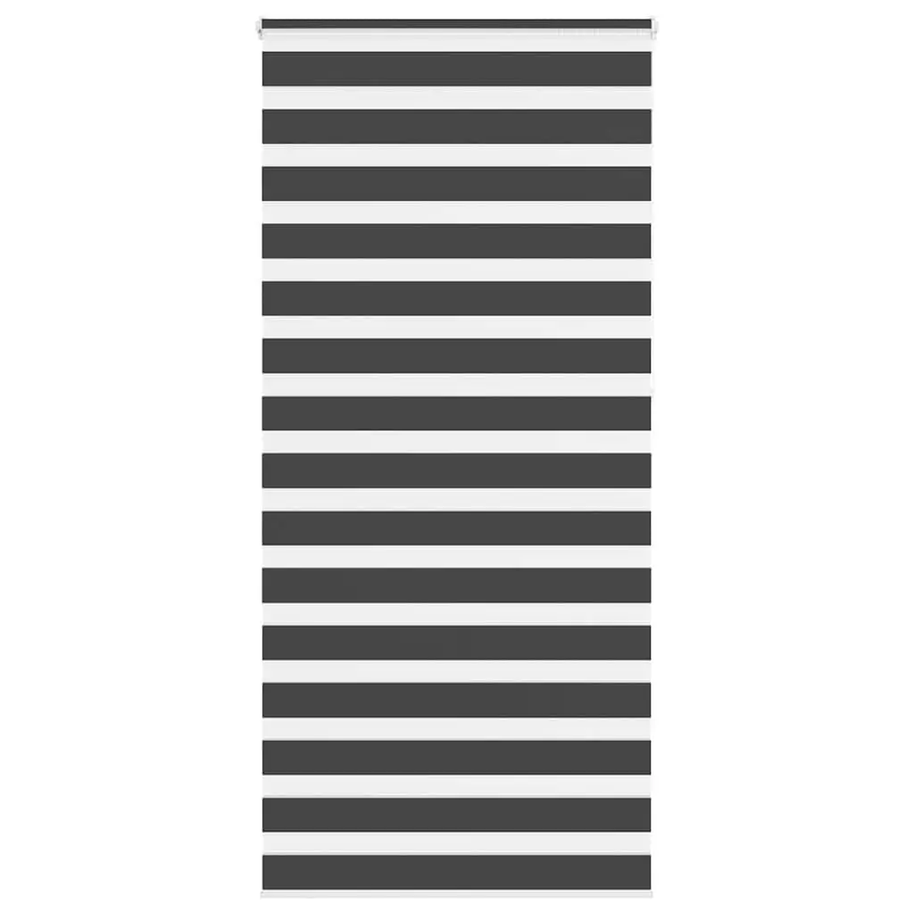 vidaXL Sebragardin svart 115x230 cm stoff bredde 110,9 cm polyester