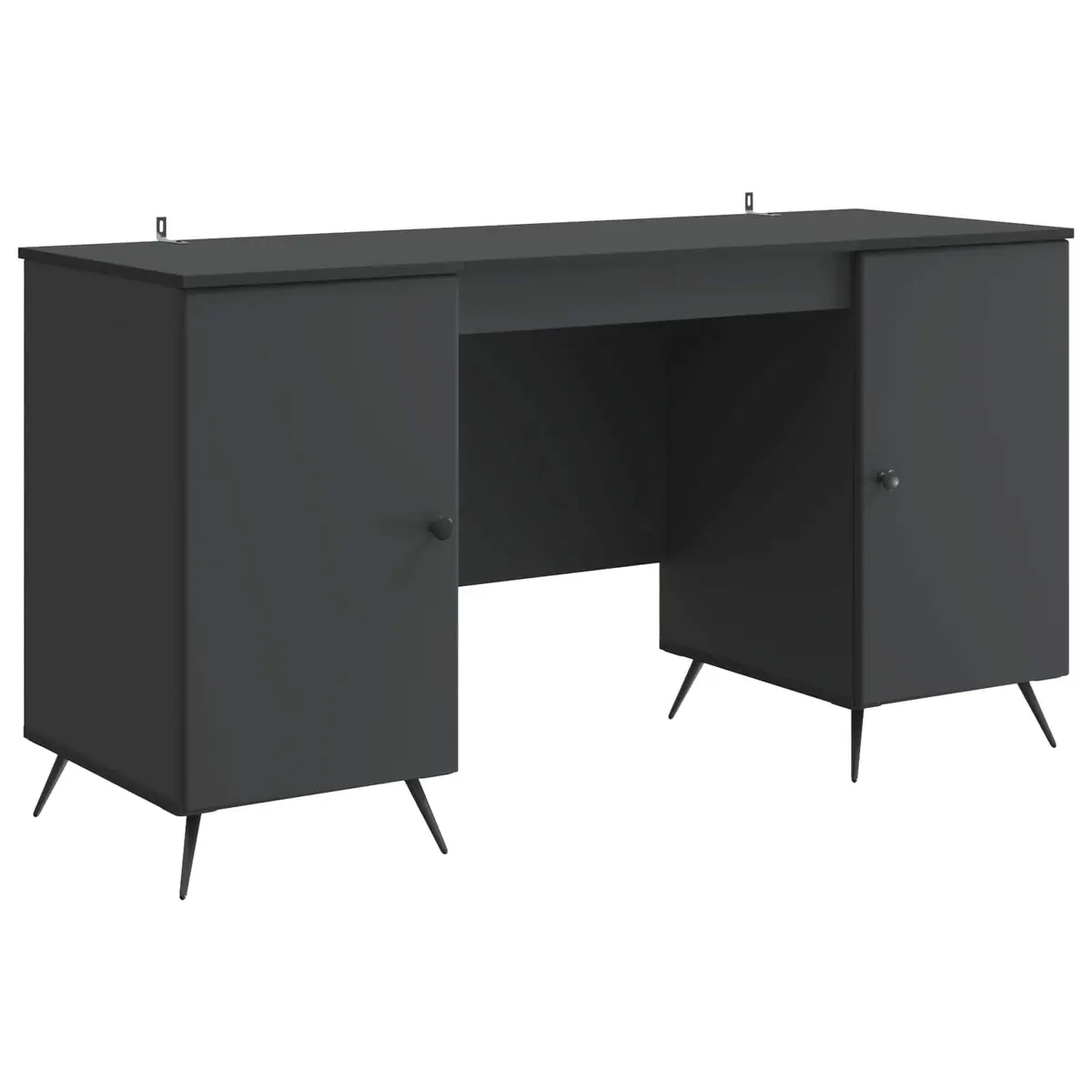 vidaXL Skrivebord Svart 142,5 x 50 x 75 cm Konstruert tre