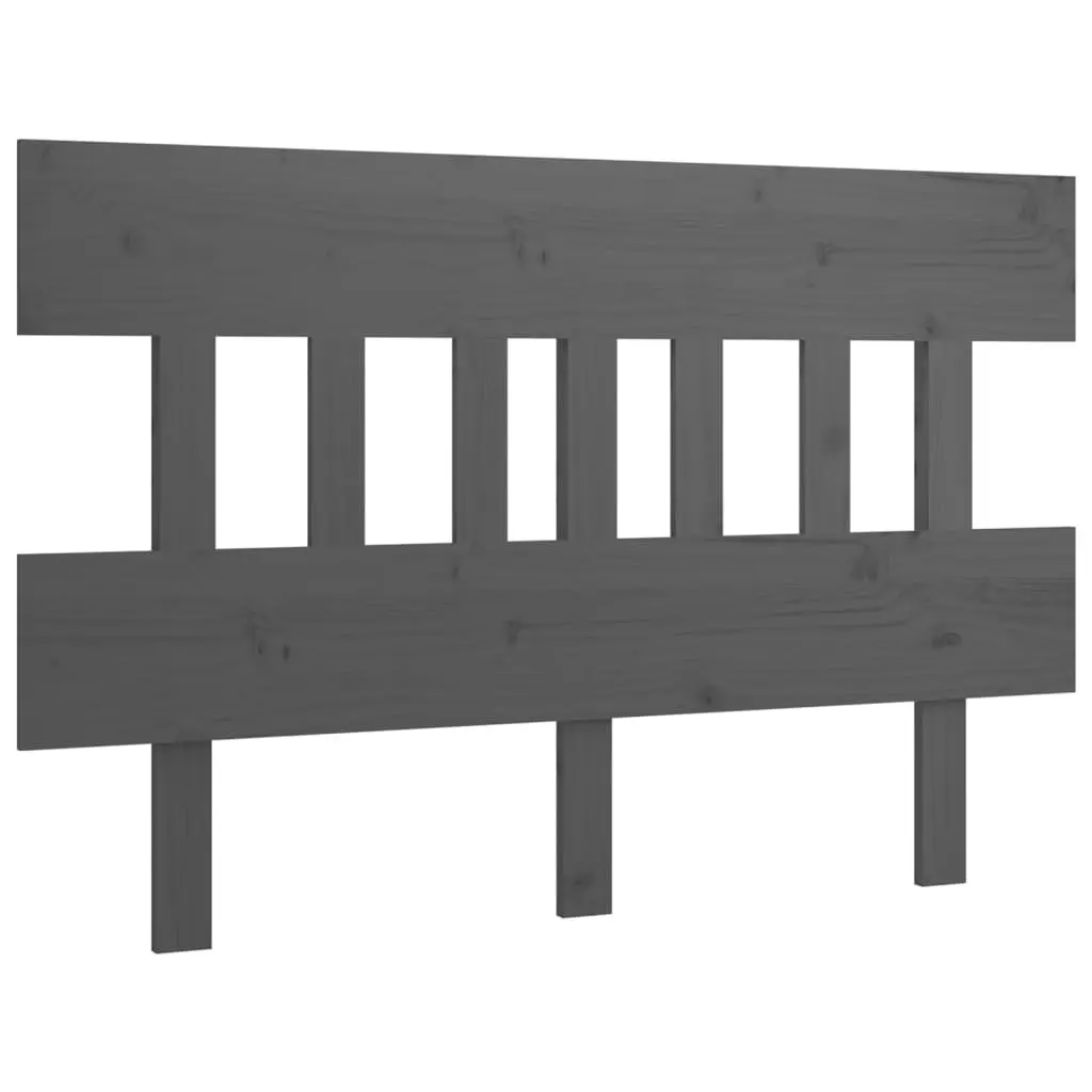 vidaXL Sengegavl grå 163,5x3x81 cm heltre furu