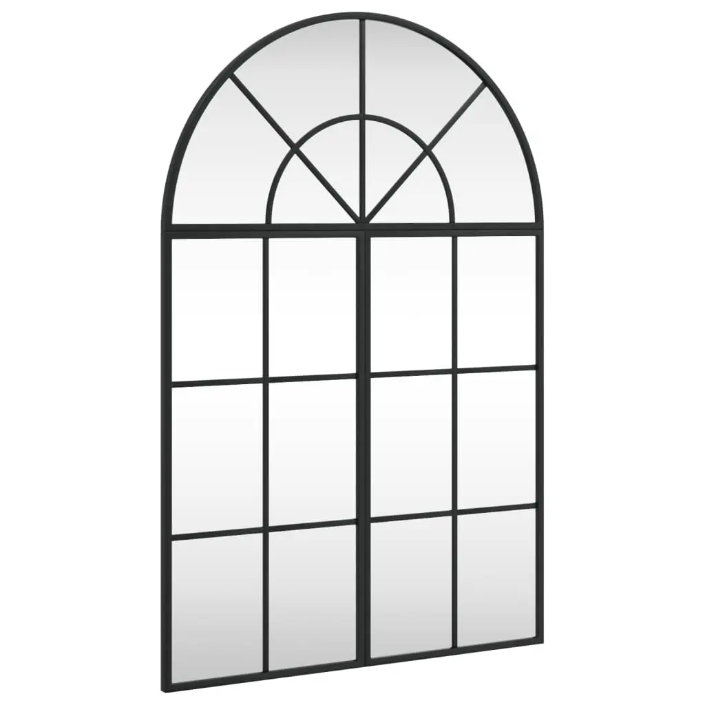 vidaXL Veggspeil svart 60x90 cm buet jern
