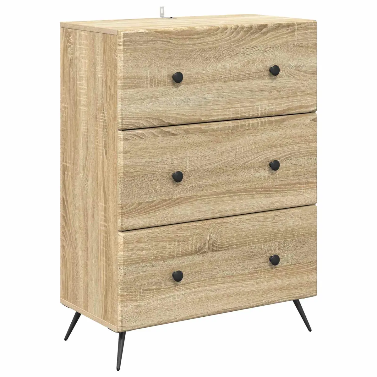 vidaXL Skuffeskap 66 x 34,5 x 90 cm Konstruert tre Sonoma eik