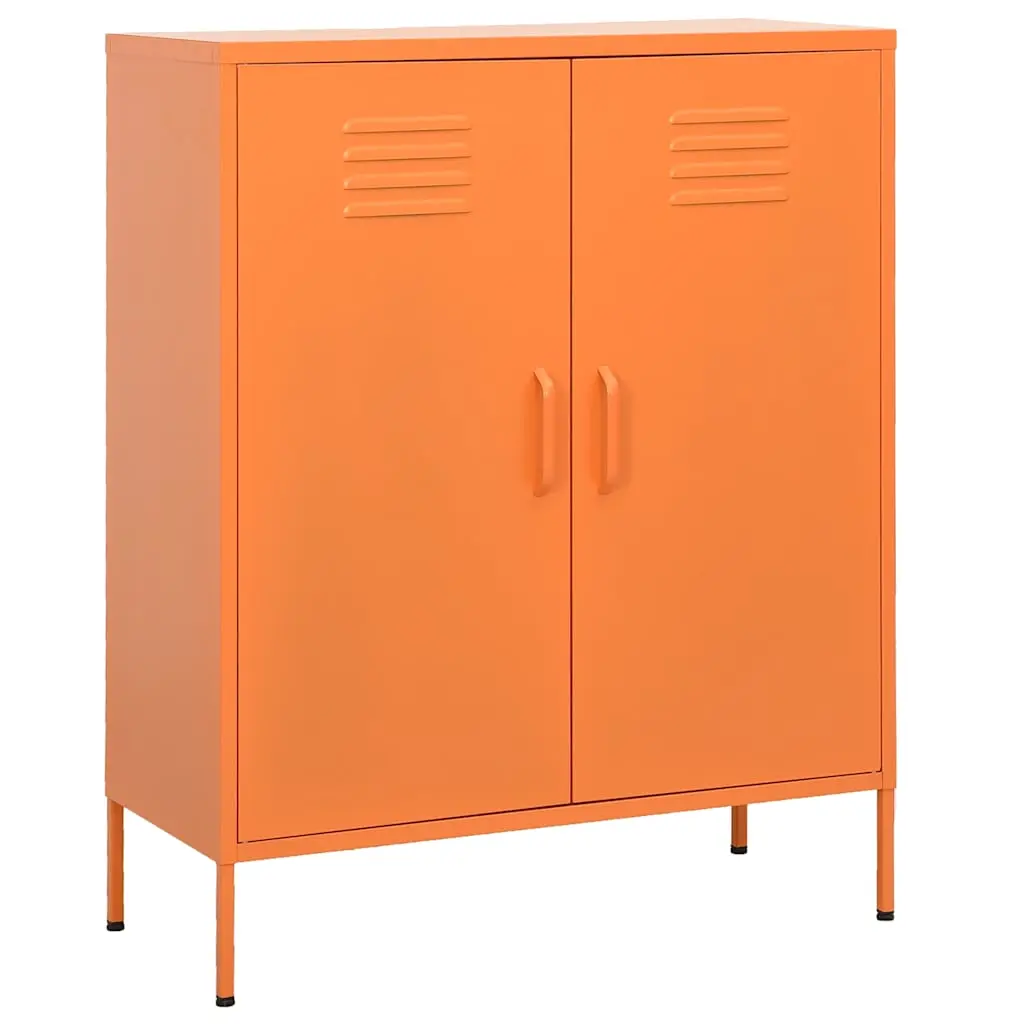 vidaXL Oppbevaringsskap oransje 80x35x101,5 cm stål