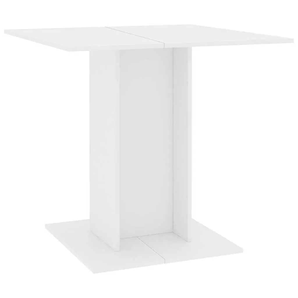 vidaXL Spisebord hvit 80x80x75 cm konstruert tre
