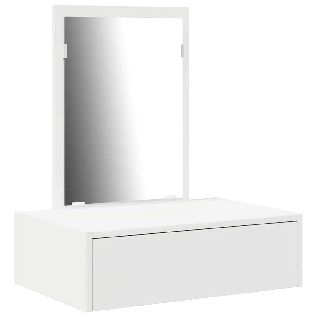 vidaXL Sminkebord Hvit 60 x 40 x 70 cm Konstruert tre