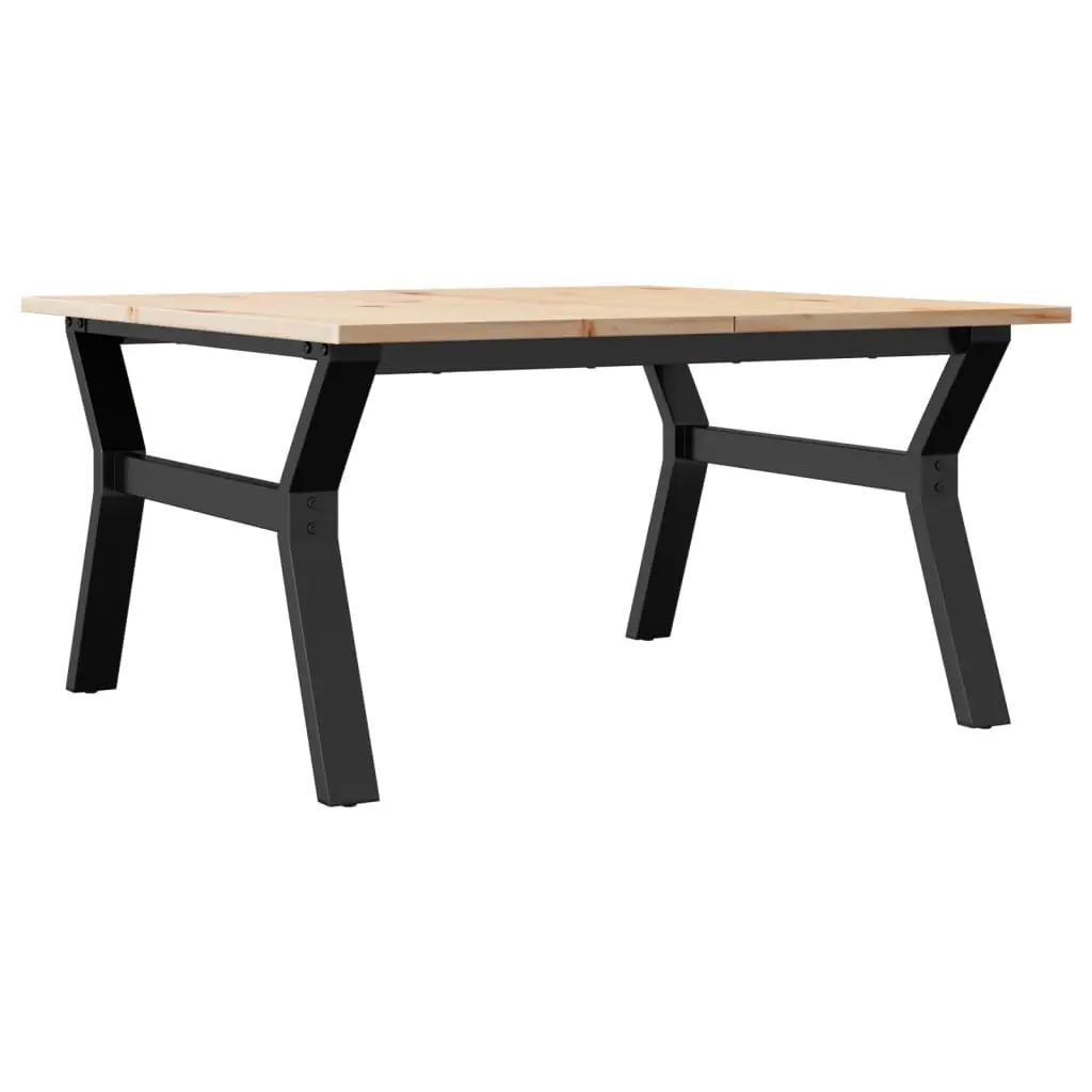 vidaXL Salongbord Y-ramme 80x80x45 cm heltre furu og stål