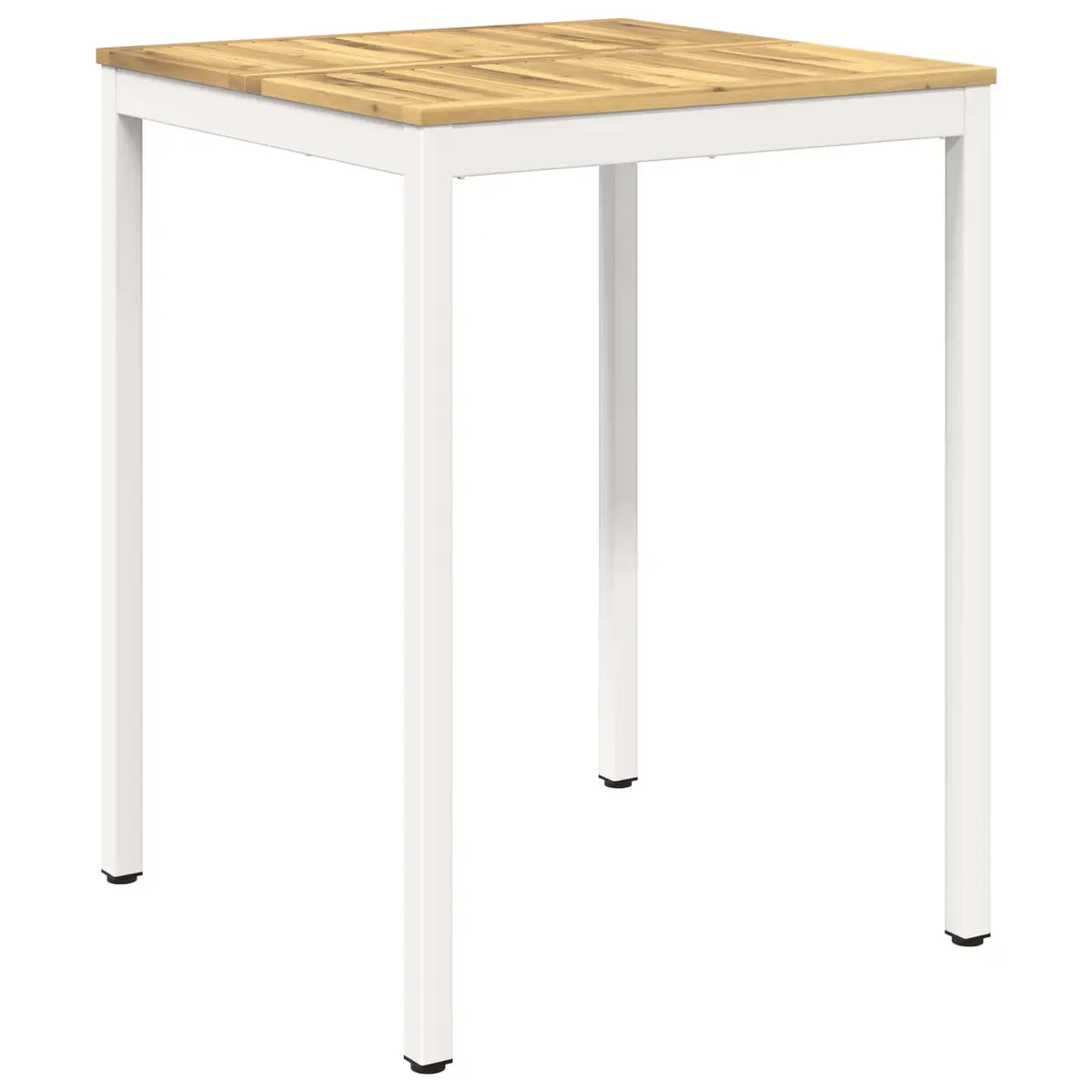 vidaXL Hagebarbord Hvit 80 x 80,5 x 105 cm Solid akasietre