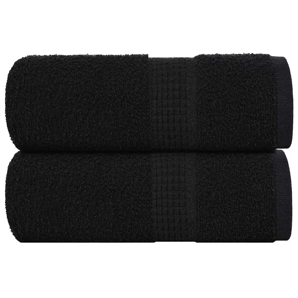 vidaXL Vaskehåndklær FROGN 2 stk svart 30x30 cm 360 gsm