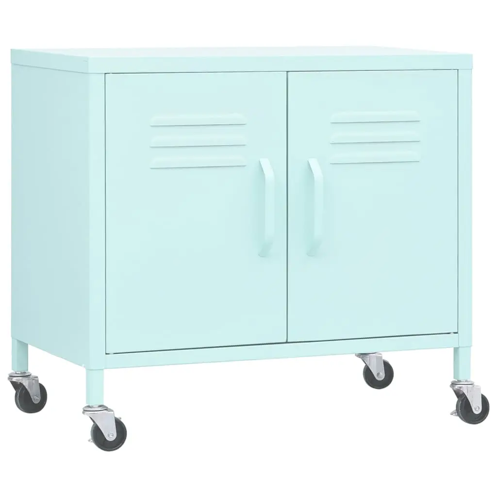 vidaXL Oppbevaringsskap myntegrønn 60x35x56 cm stål