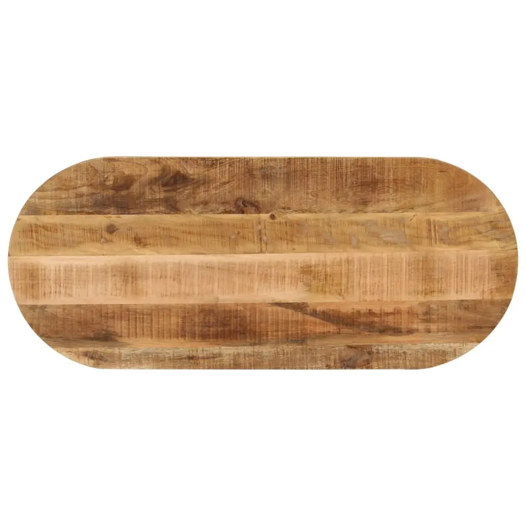 vidaXL Bordplate 100x40x3,8 cm oval grovt heltre mangotre