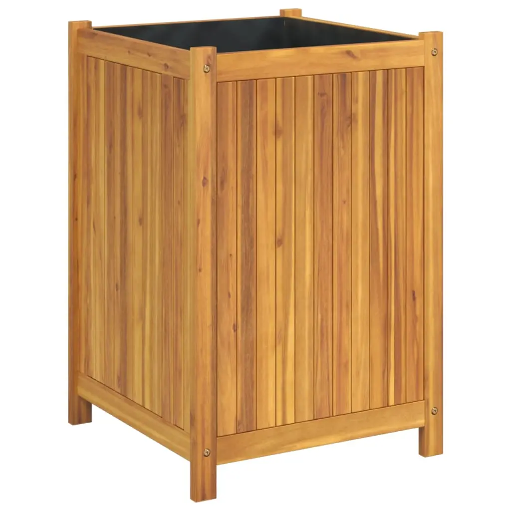 vidaXL Plantekasse med foring 50x50x75 cm helte akasie