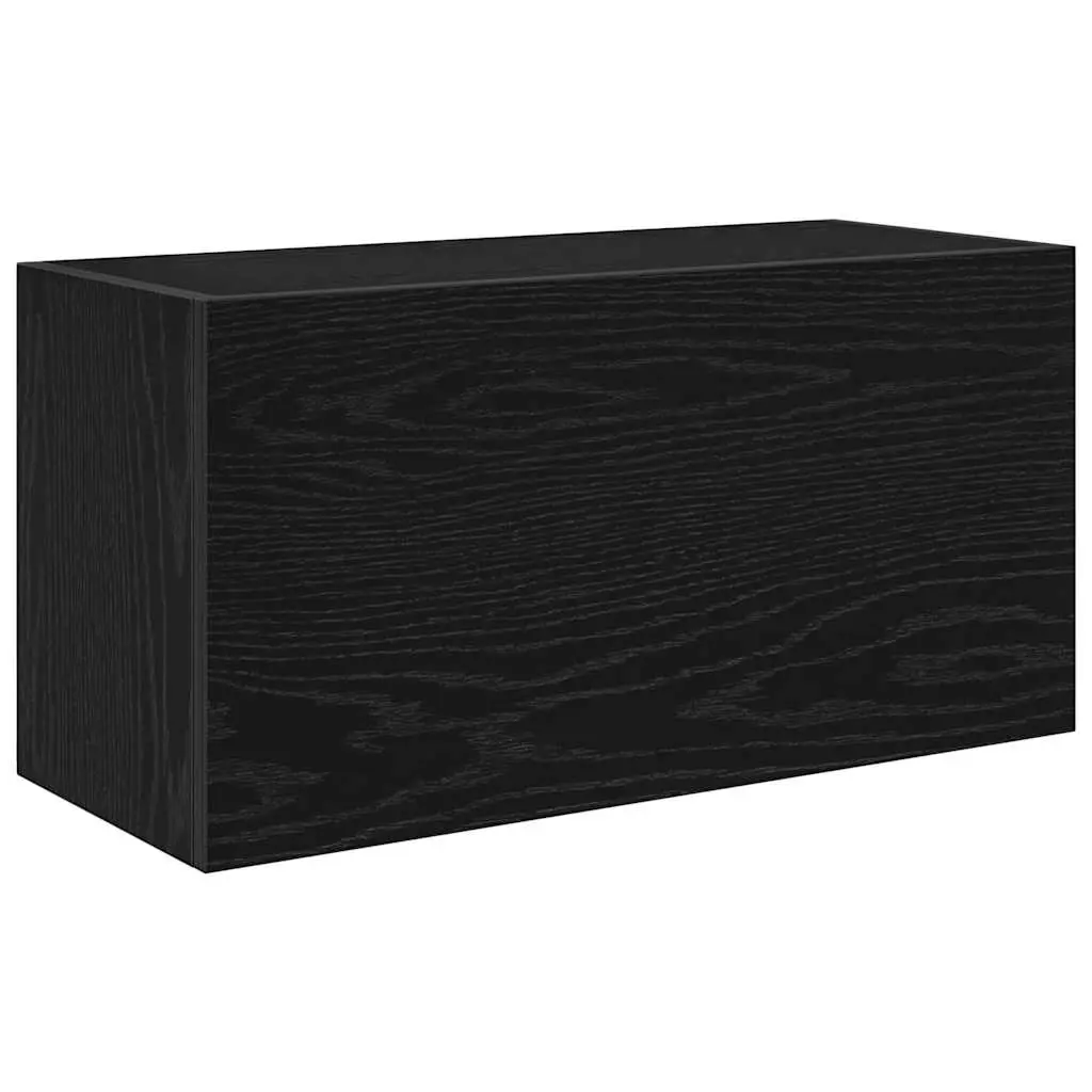 vidaXL Veggskap til baderom svart 60x25x30 cm konstruert tre