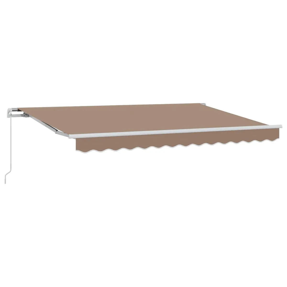 vidaXL Uttrekkbar markise Gråbrun 350 x 250 cm Polyester og aluminium