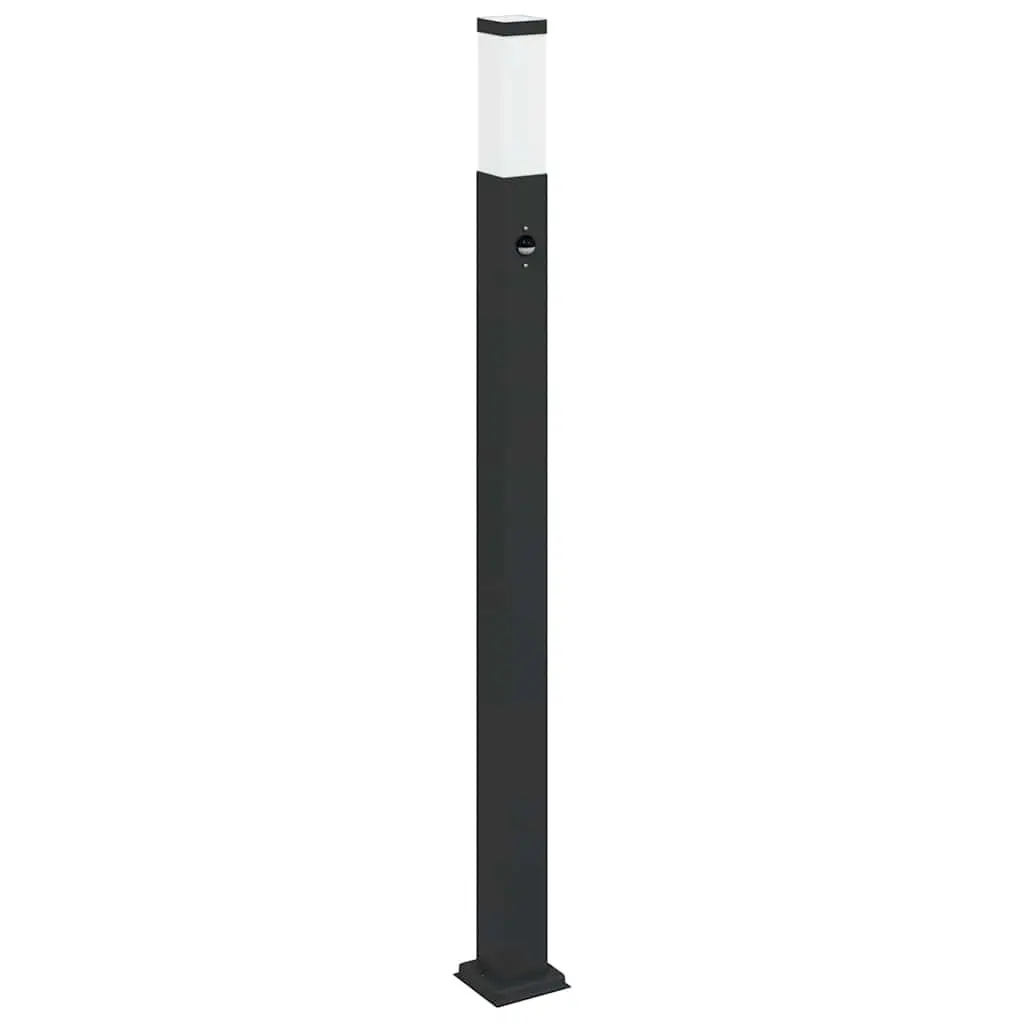 vidaXL Pullertlampe med sensor 110 cm svart IP44