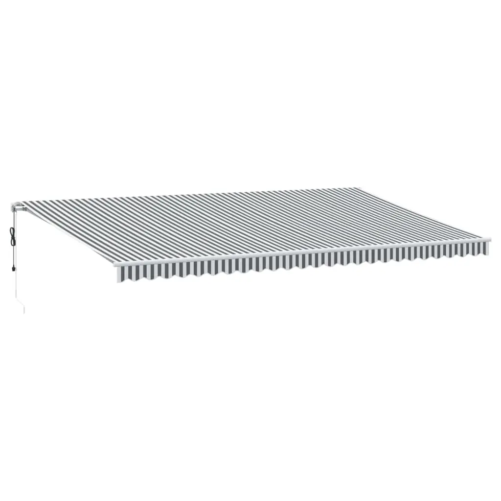 vidaXL Automatisk uttrekkbart markise antrasitt og hvit 600x350 cm