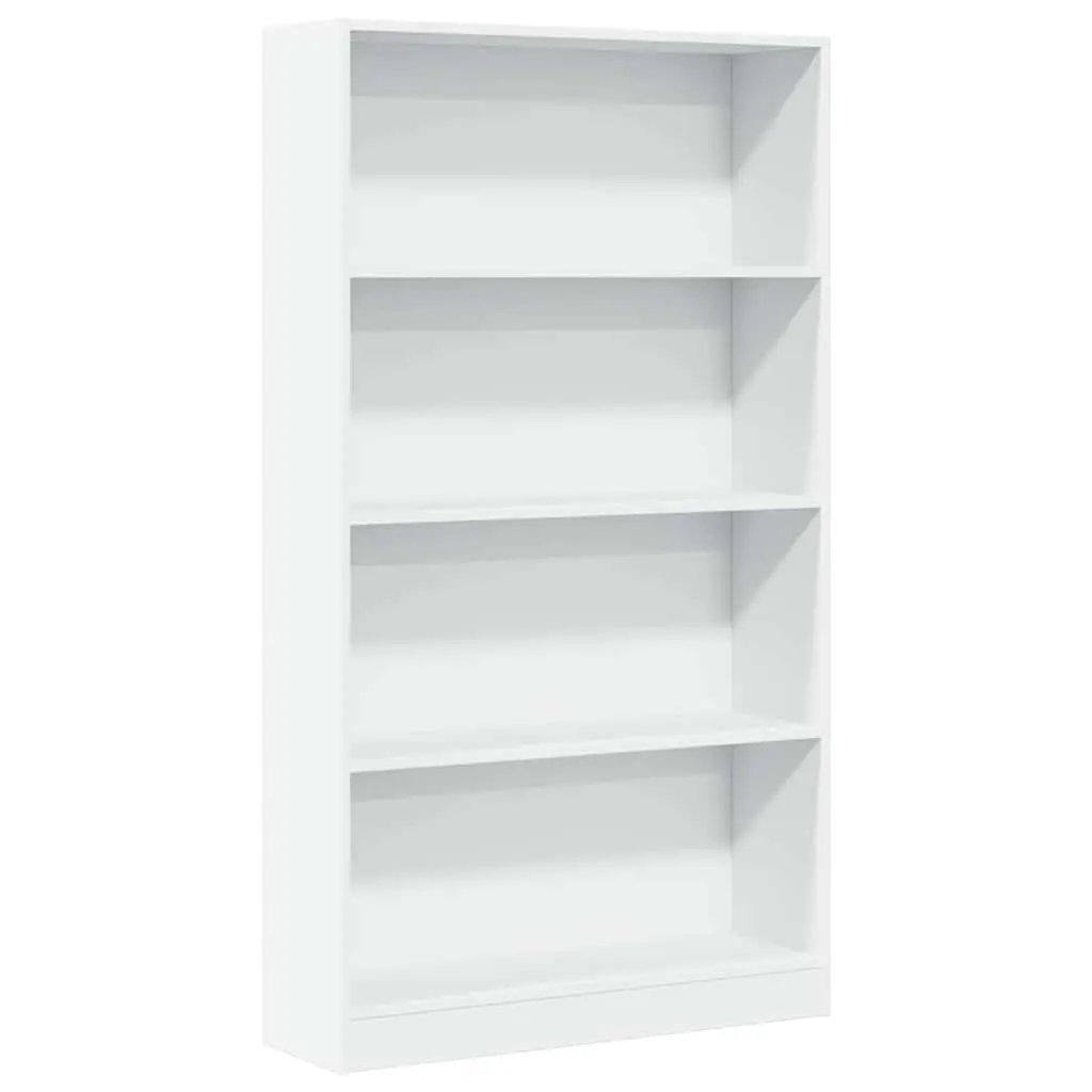 vidaXL Bokhylle hvit 80x24x143 cm konstruert tre