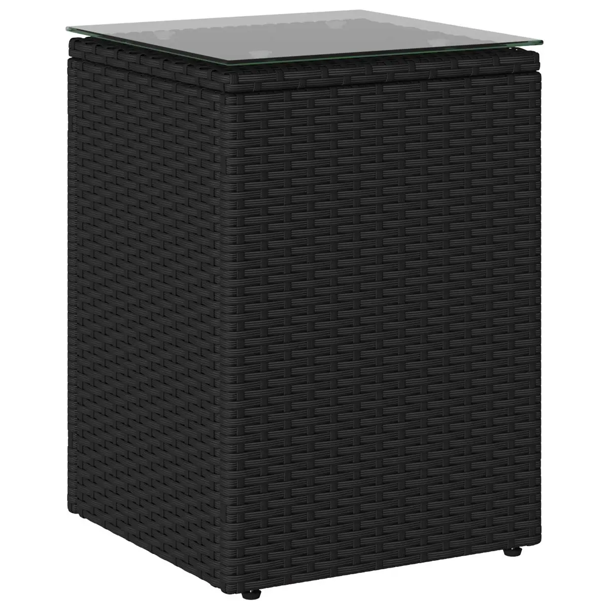 vidaXL Sidetabell Svart polyrotting
