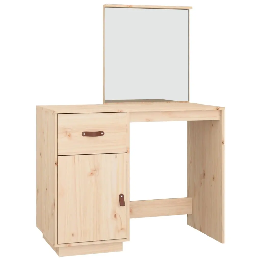 vidaXL Sminkebord 95x50x134 cm heltre furu