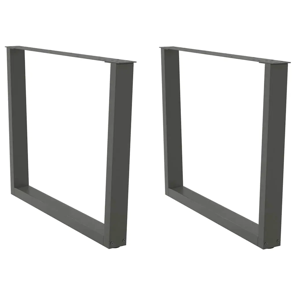 vidaXL Spisebordben V-formet 2 stk antrasitt 100x(72-73,3) cm stål
