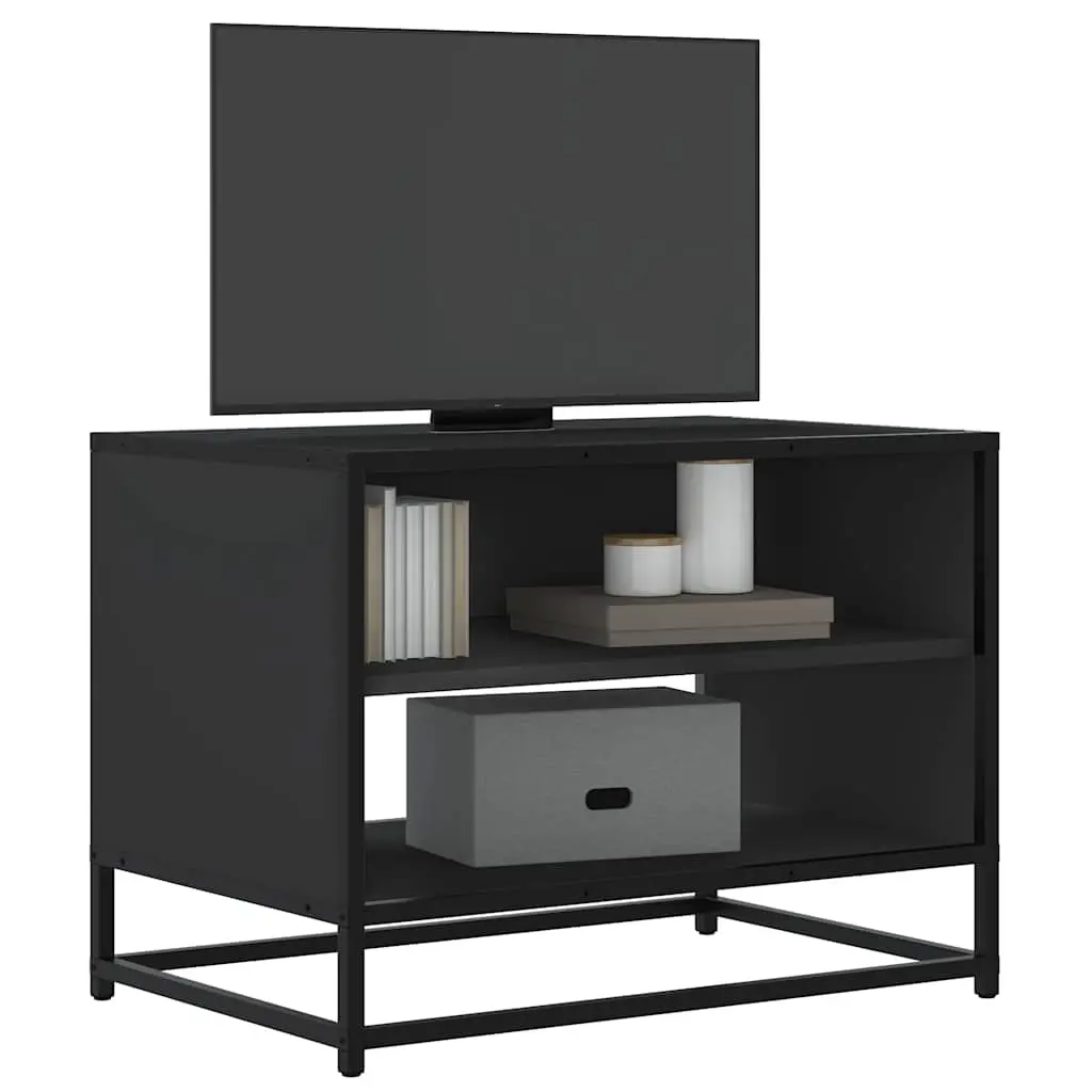 vidaXL TV-benk svart 61x40x46 cm konstruert tre og metall