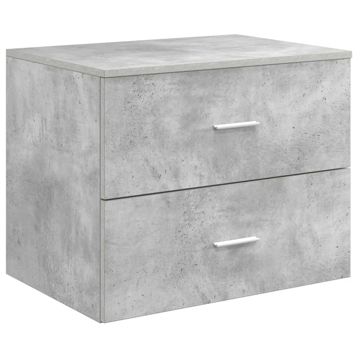 vidaXL Vegghengt baderomsskap Betonggrå 62,5 x 44,5 x 50 cm