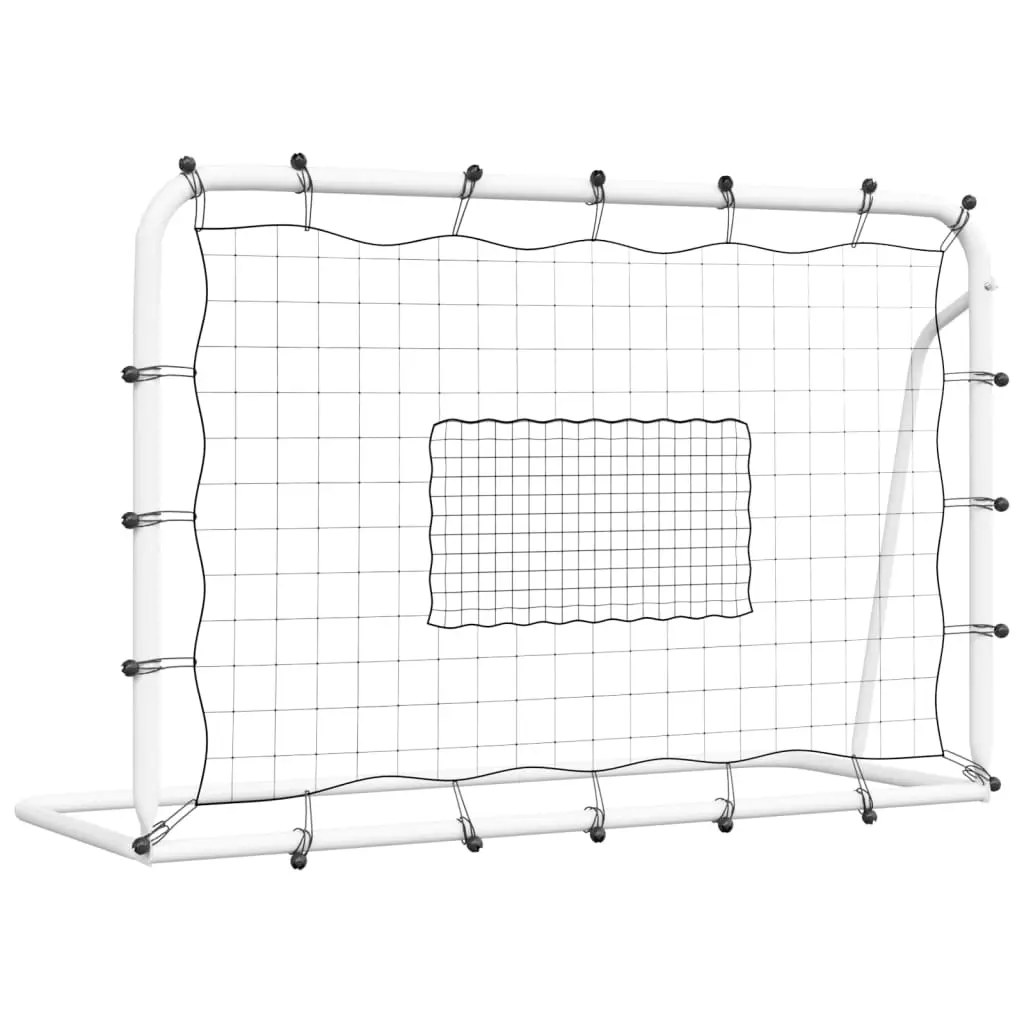 vidaXL Footballnett med stoppnett hvit og svart 184x61x123 cm stål PE