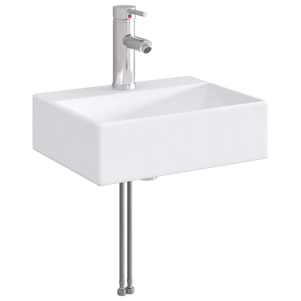 vidaXL Vaskeservant for bad Krom 39 x 30,5 x 12,5 cm Metall