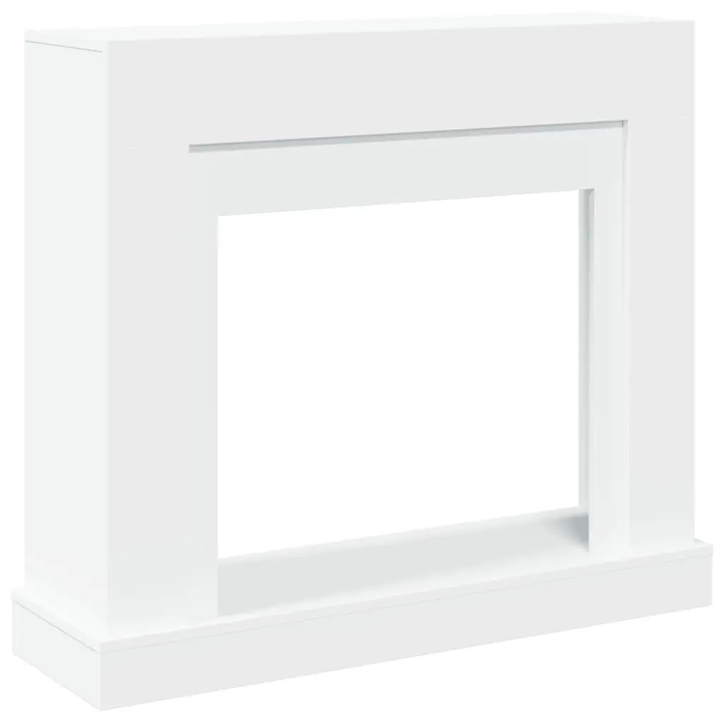 vidaXL Peisramme hvit 100x30x87,5 cm konstruert tre