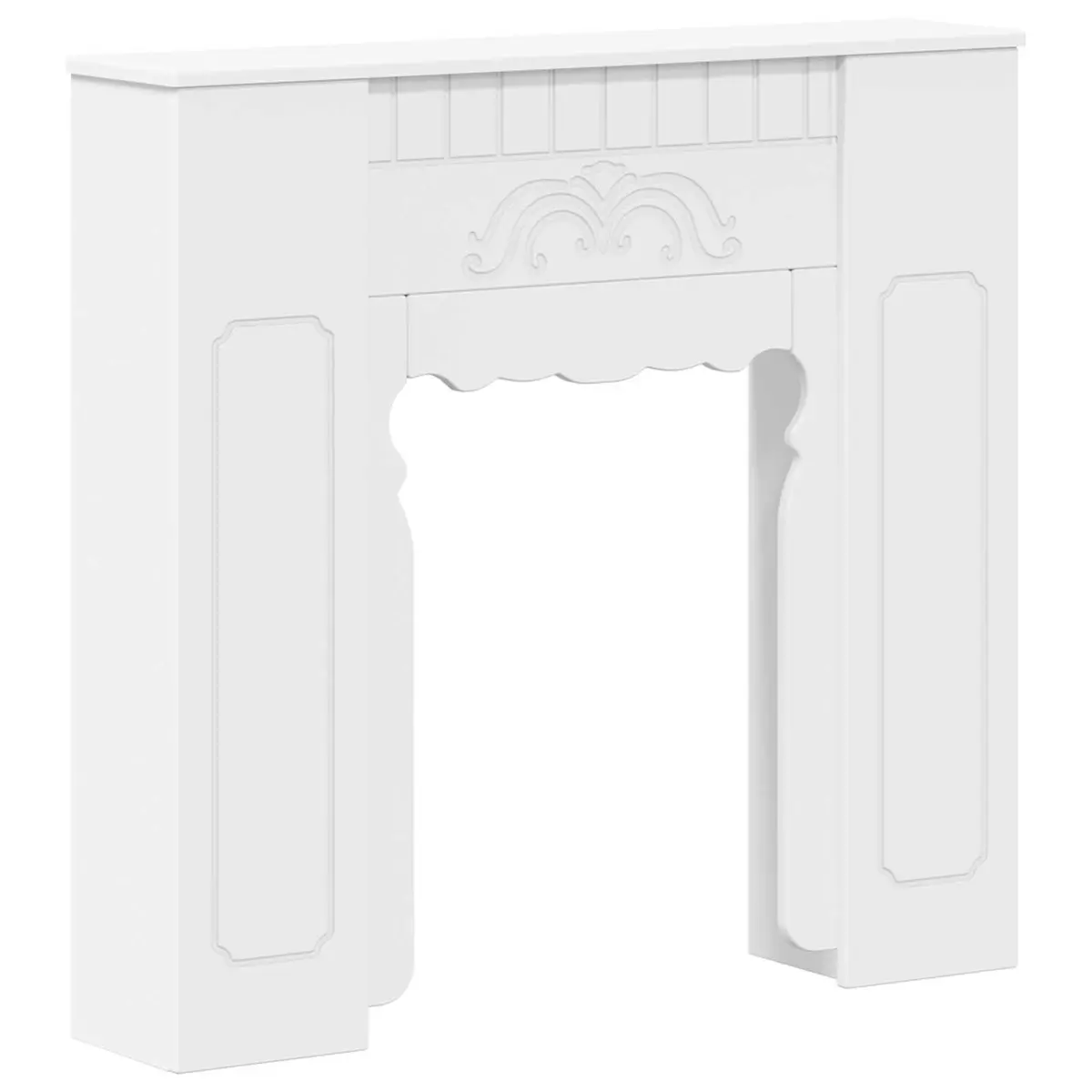 vidaXL Peisramme Hvit 93 x 20 x 89 cm Konstruert tre