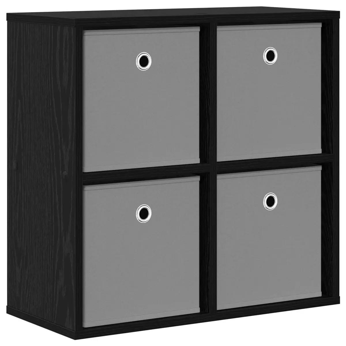 vidaXL Serviesskap Svart Eik 59,5 x 27 x 57 cm