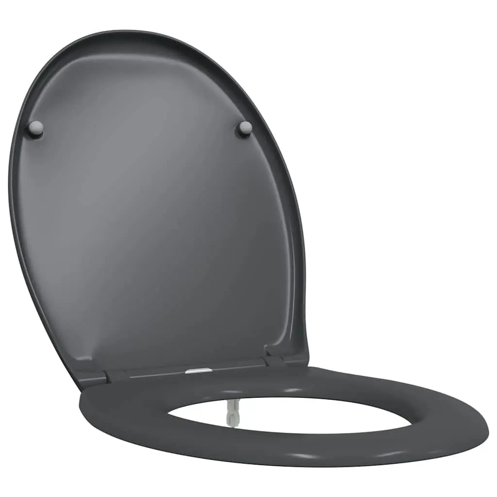 vidaXL Toalettsete Antrasitt 47 x 37 x 4 cm Duroplast