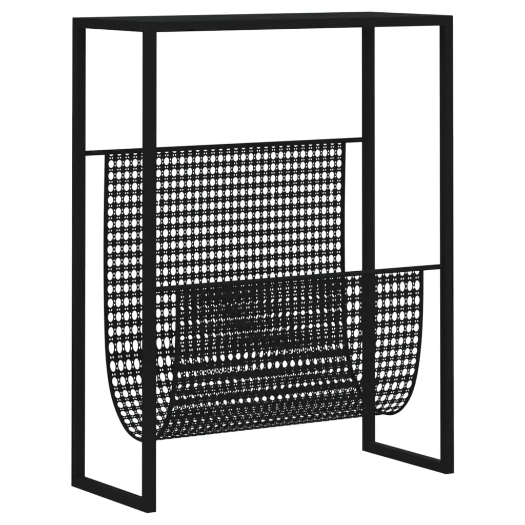 vidaXL Magasinhylle svart 35x15x45 cm stål