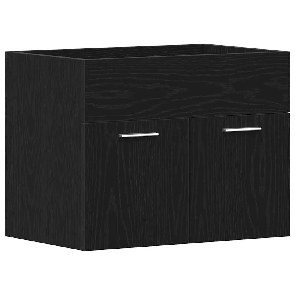 vidaXL Baderomsvaskskap svart eik 60x38,5x46 cm konstruert tre