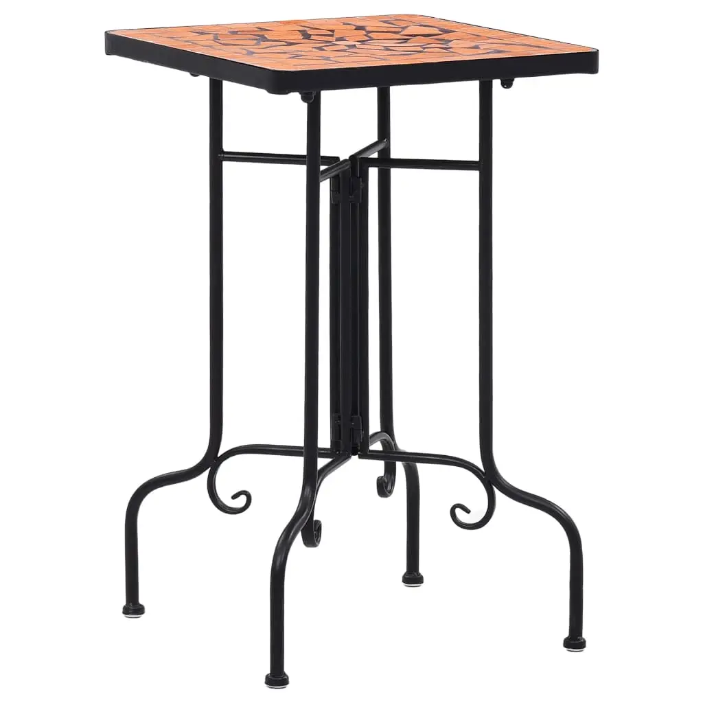 vidaXL Sidebord med mosaikkmønster terrakotta keramikk