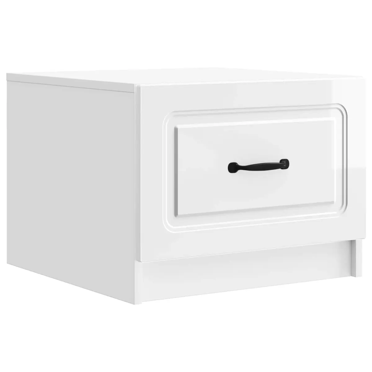 vidaXL Kaffebord Høgglans hvit 49 x 50 x 37 cm Konstruert tre