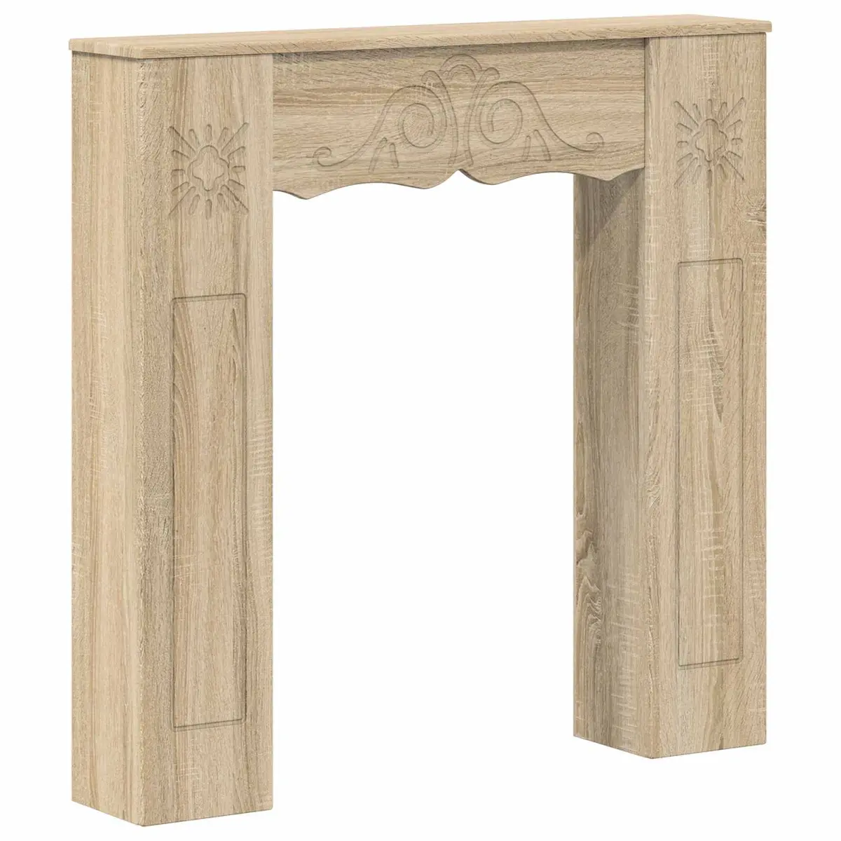 vidaXL Peisramme Sonoma eik 102 x 20 x 102 cm Konstruert tre