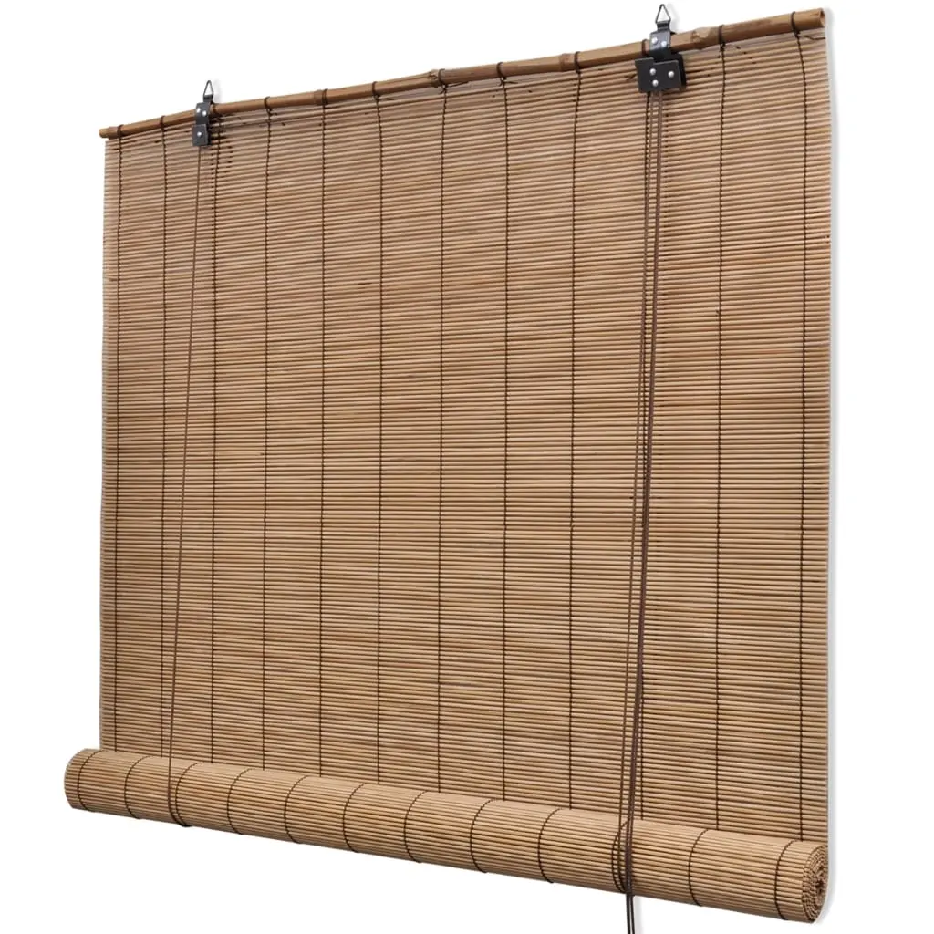 vidaXL Rullegardin bambus 100x220 cm brun