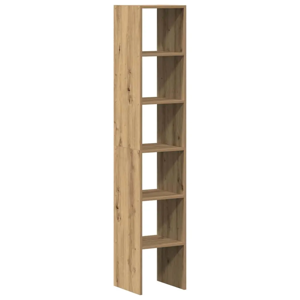 vidaXL Bokhyller 2 stk stablebar artisan eik 30x30x80cm konstruert tre
