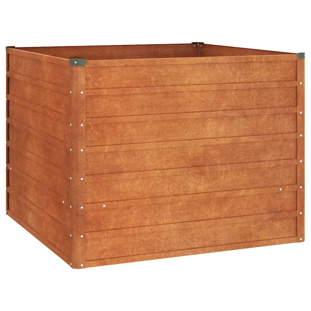 vidaXL Høybed rust 100x100x77 cm cortenstål