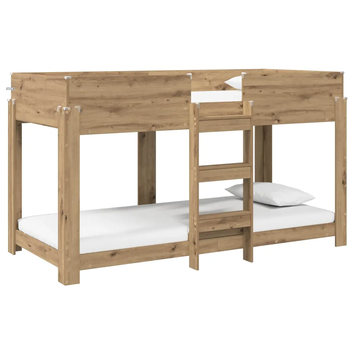 vidaXL Køyeseng for Barn Artisan Eik 90 x 200 cm Konstruert tre