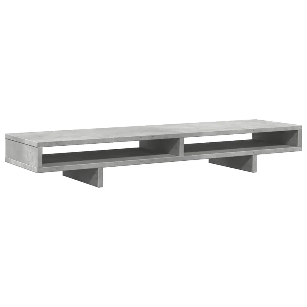 vidaXL Skjermstativ betonggrå 100x27x15 cm konstruert tre